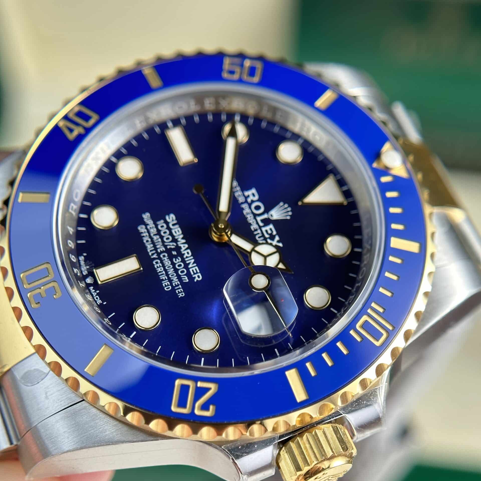 Rolex Submariner 126613LB SS/YG Plated Blue Dial 41mm Oyster Replica