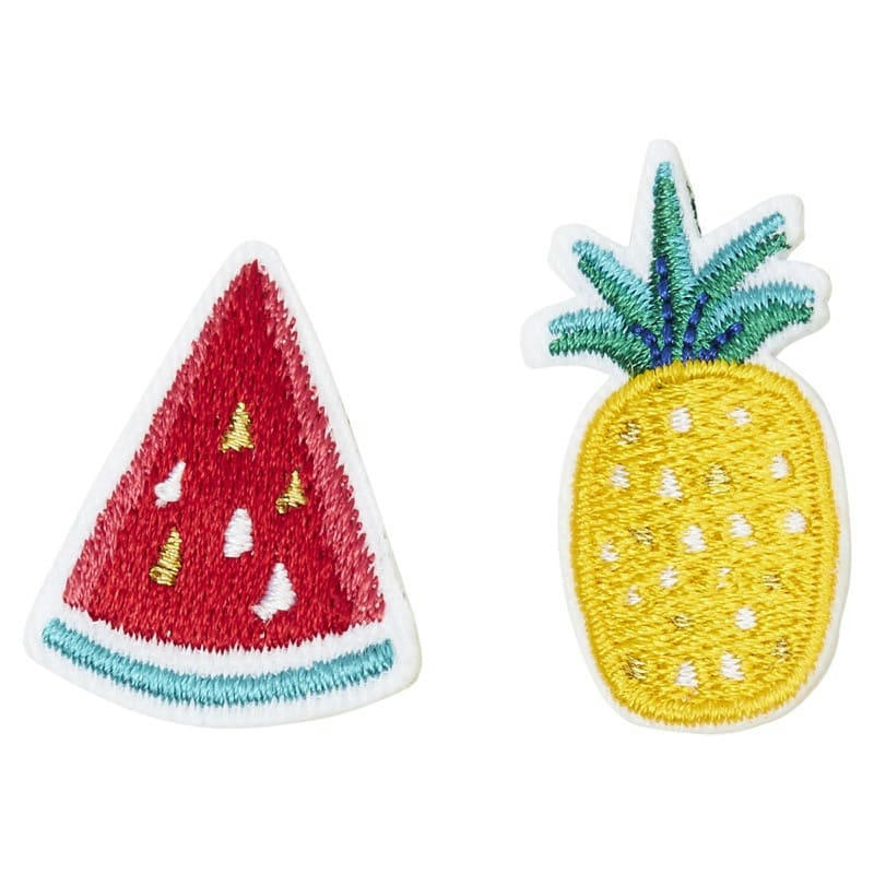 - Broche brodée ananas pastèque