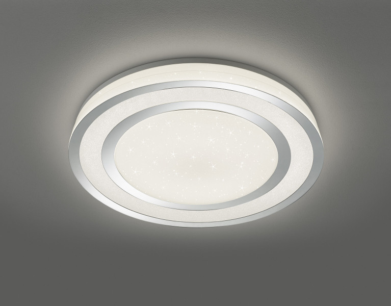 Plafon NORIAKIokrągły srebrno-biały LED 1x45W 59,5cm 4000lm IP20 Trio