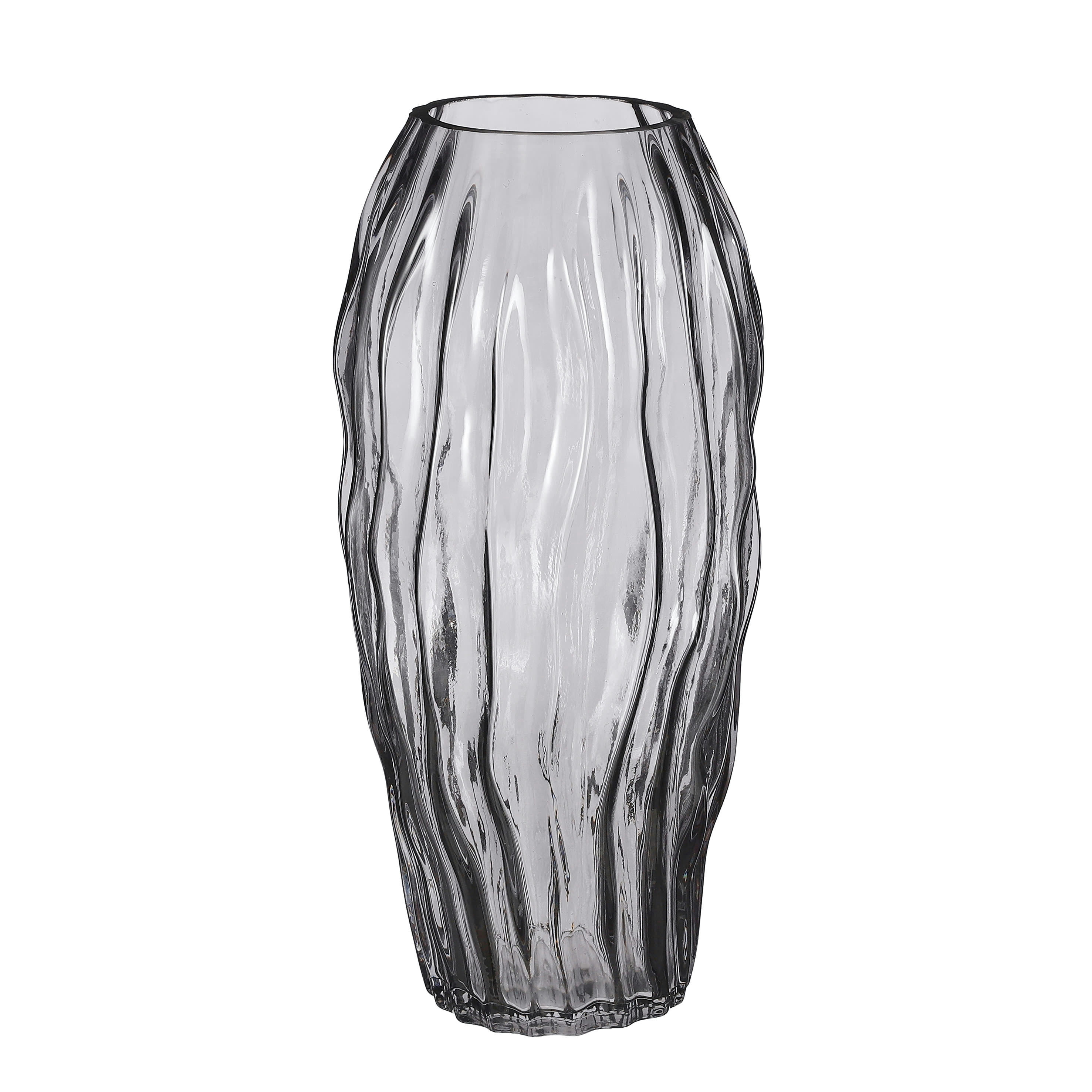 FELINE - Vase en verre marron foncé H32