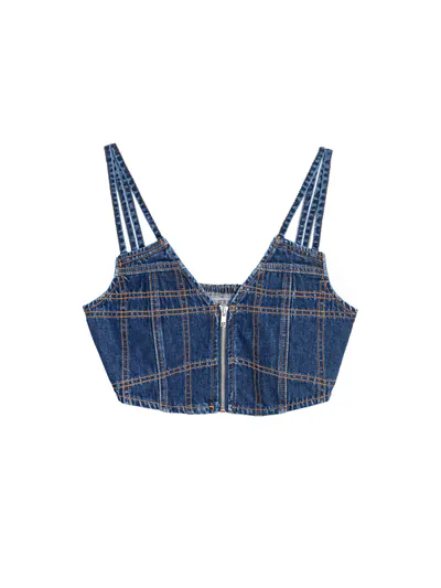 Denim zipper vest - 207Q