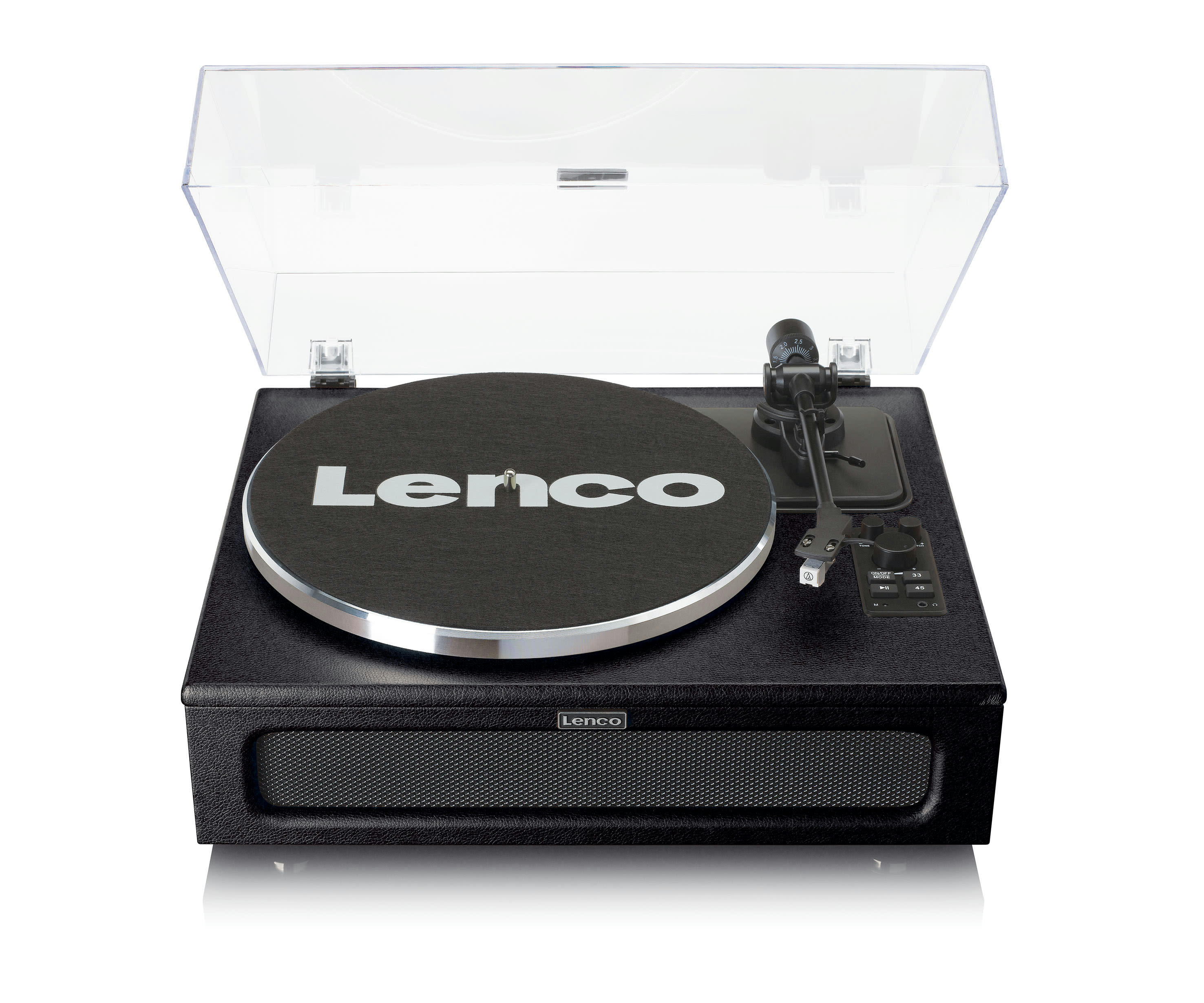 - Platine vinyle avec 4 haut-parleurs incorporés noir