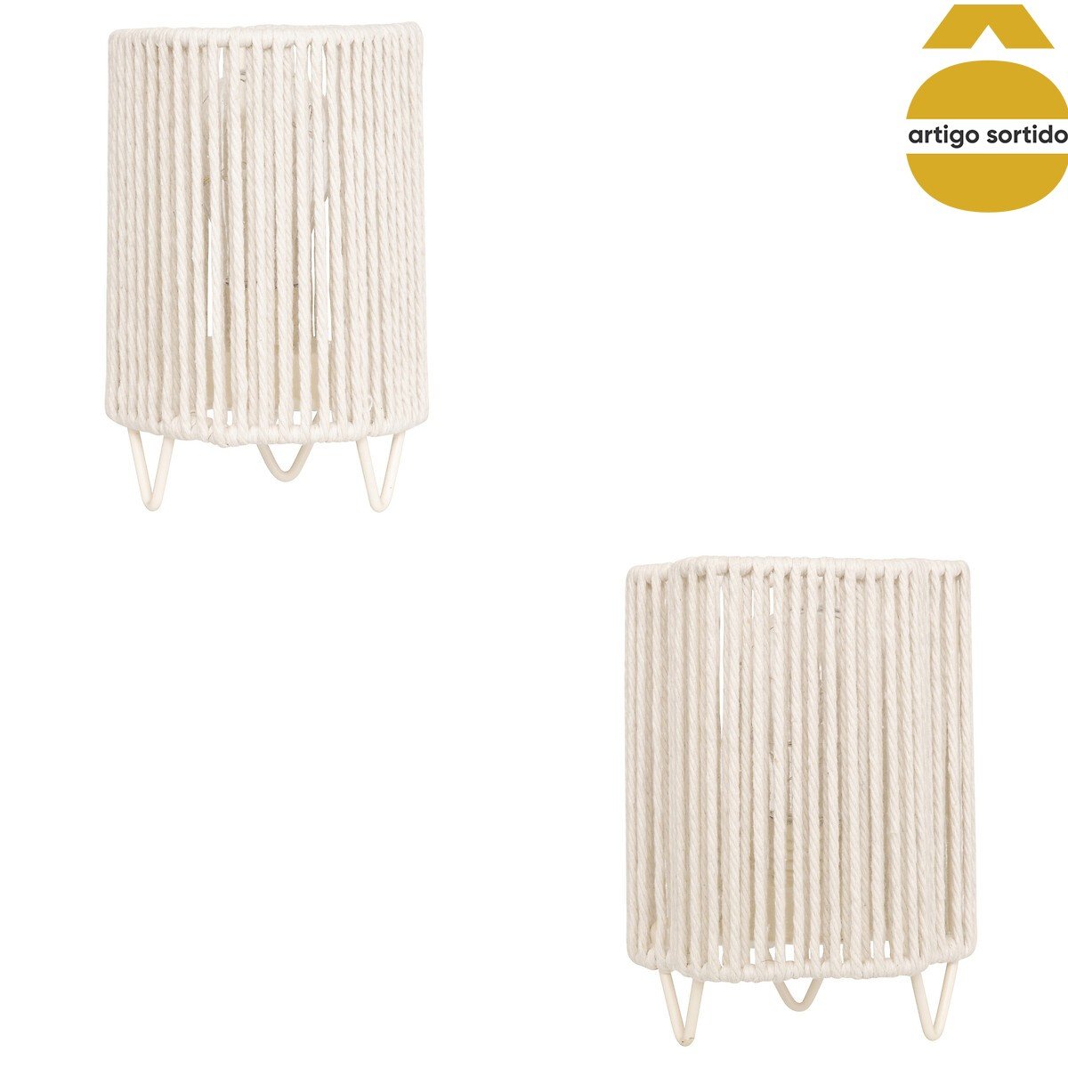 Candeeiro de mesa ODA branco 12x17cm