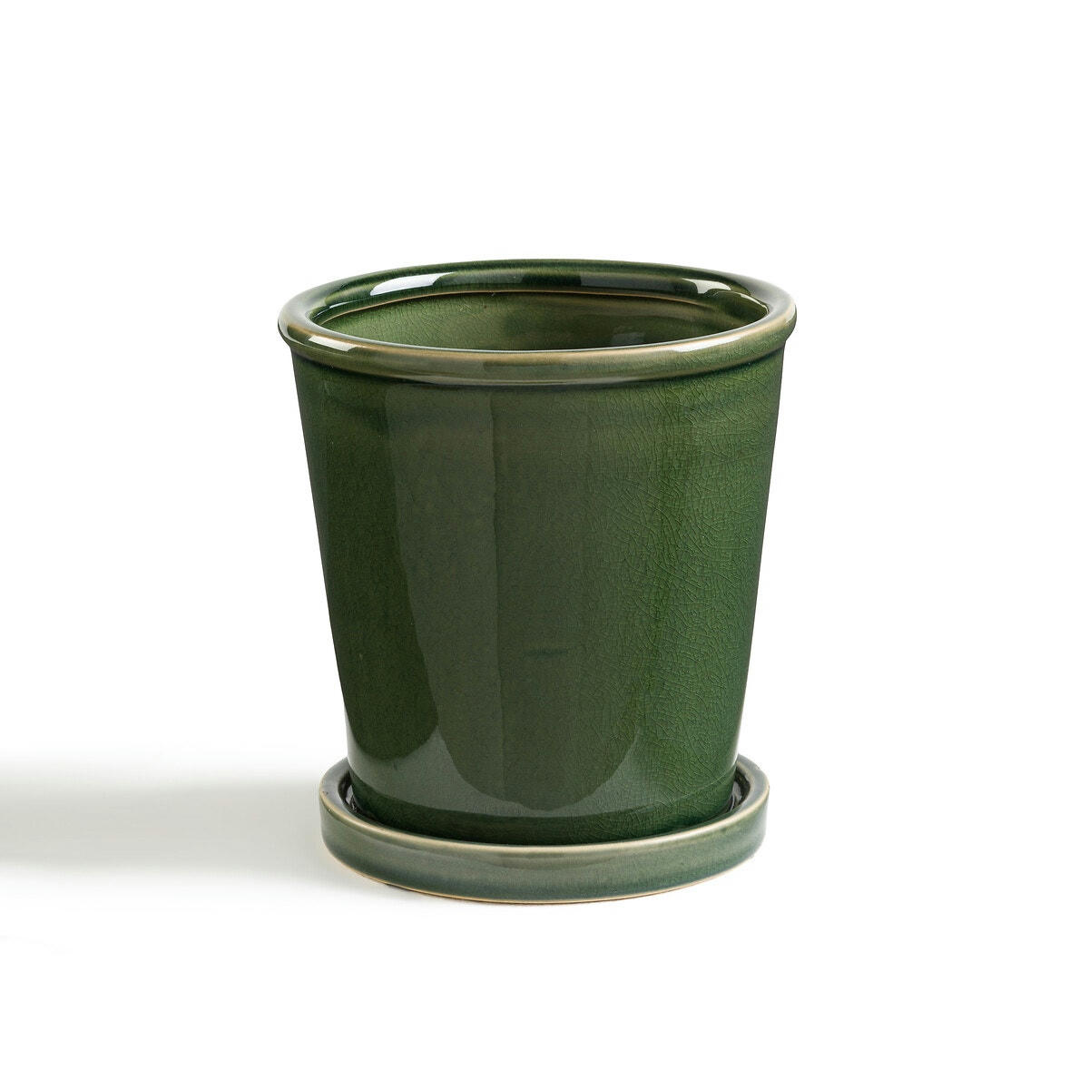 Cache-pot avec soucoupe en céramique Ø15cm, Maniga