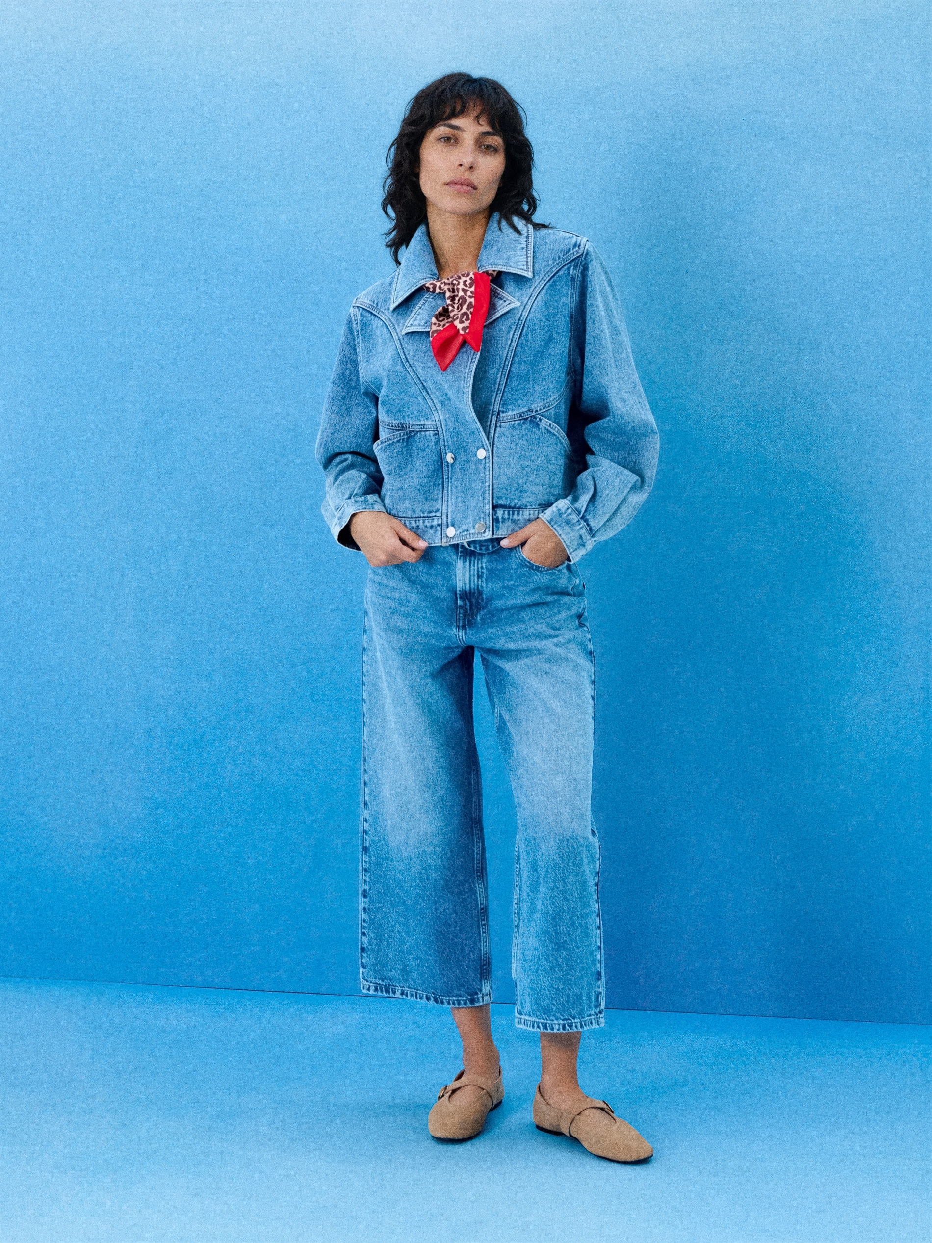 Spodnie jeansowe culotte
