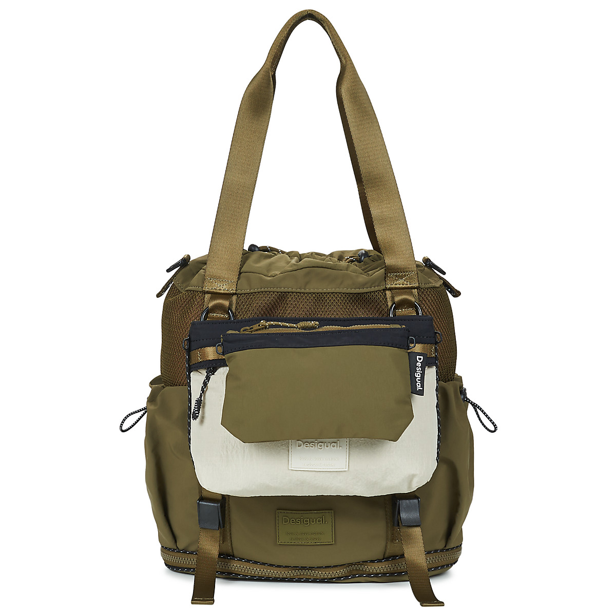 Desigual - BACKPACK BASIC MODULAR DISCOVER - Kaki