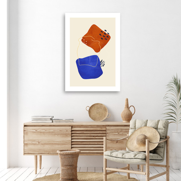 Feeby Obraz na płótnie, Abstrakcyjne kształty boho 40x60