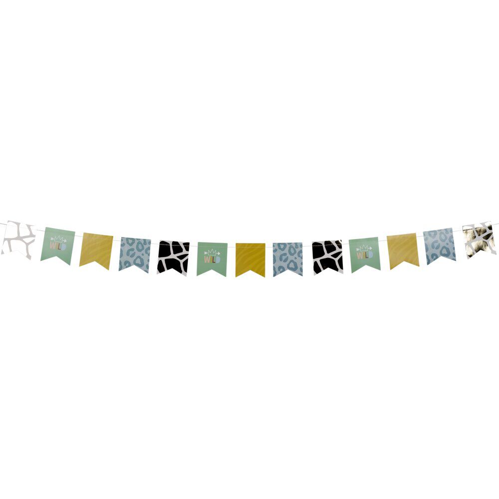 Guirlande fanion papier thème sauvage 2,5m