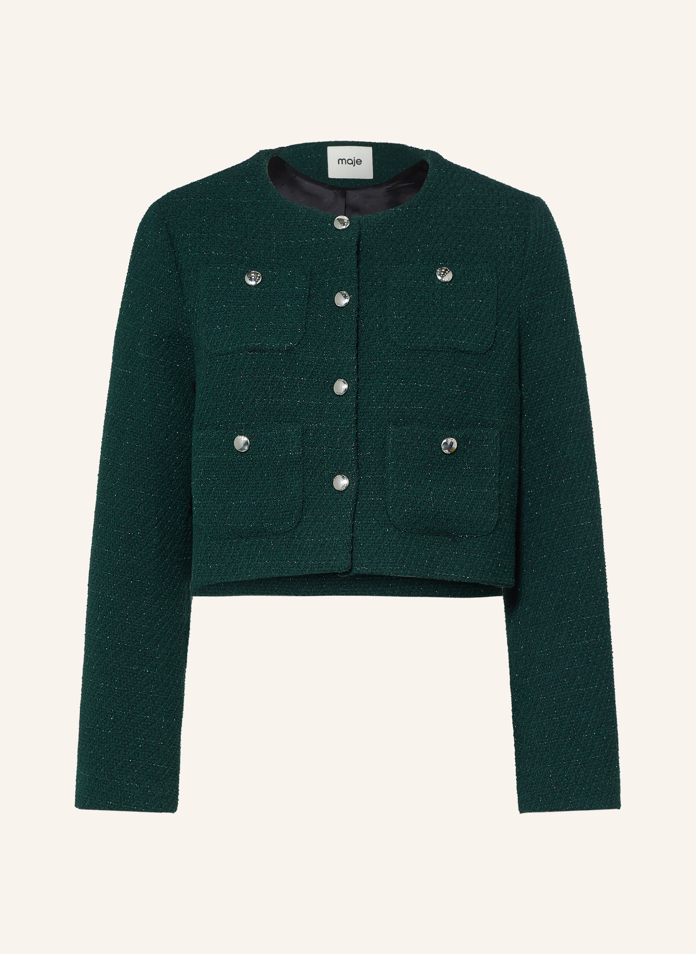 maje Kastenjacke aus Tweed mit Glitzergarn