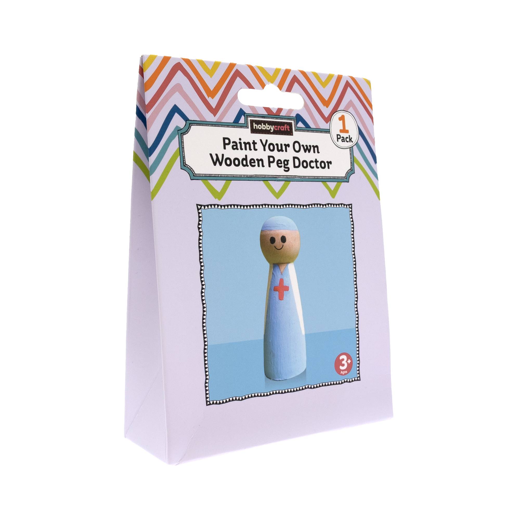 Paint Your Own Wooden Peg Doctor Kit
