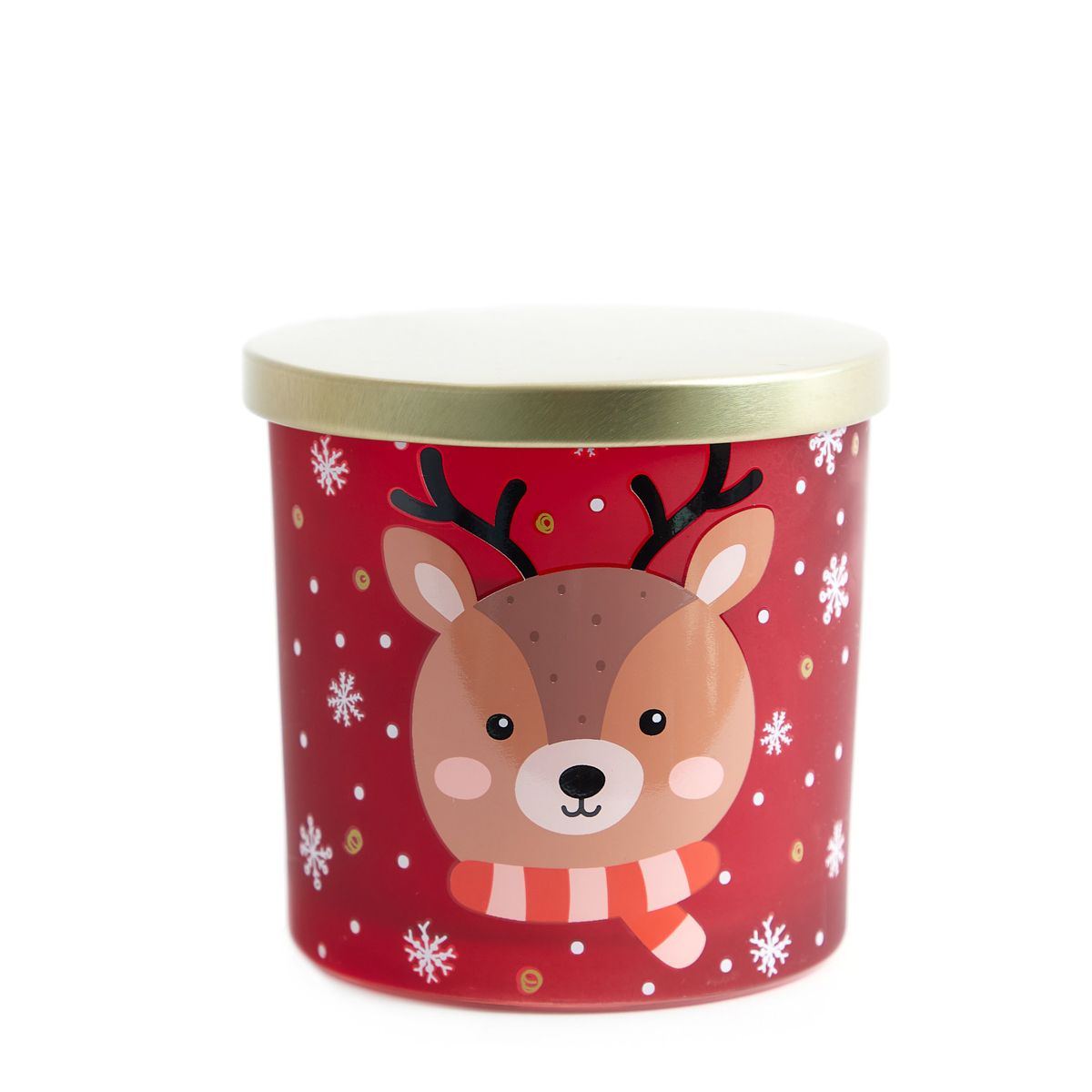 Świeca zapachowa REINDEER z reniferem czerwona 300 g