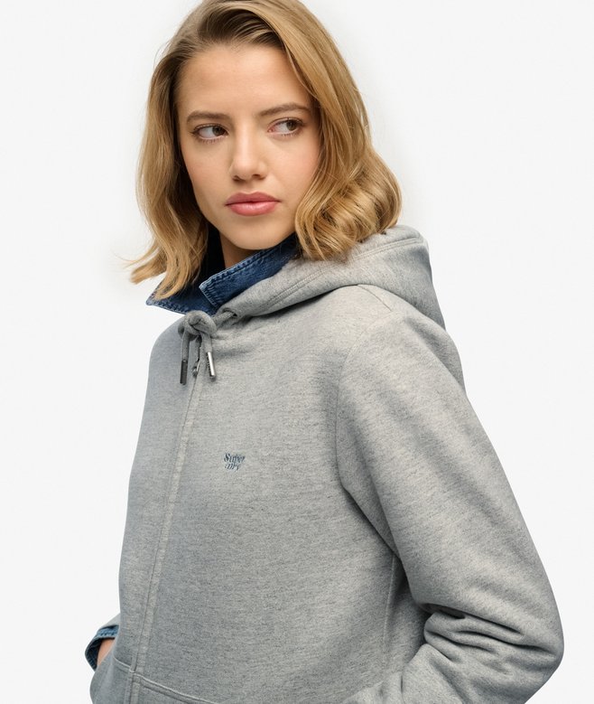 Essential Borg Lined Zip Hoodie