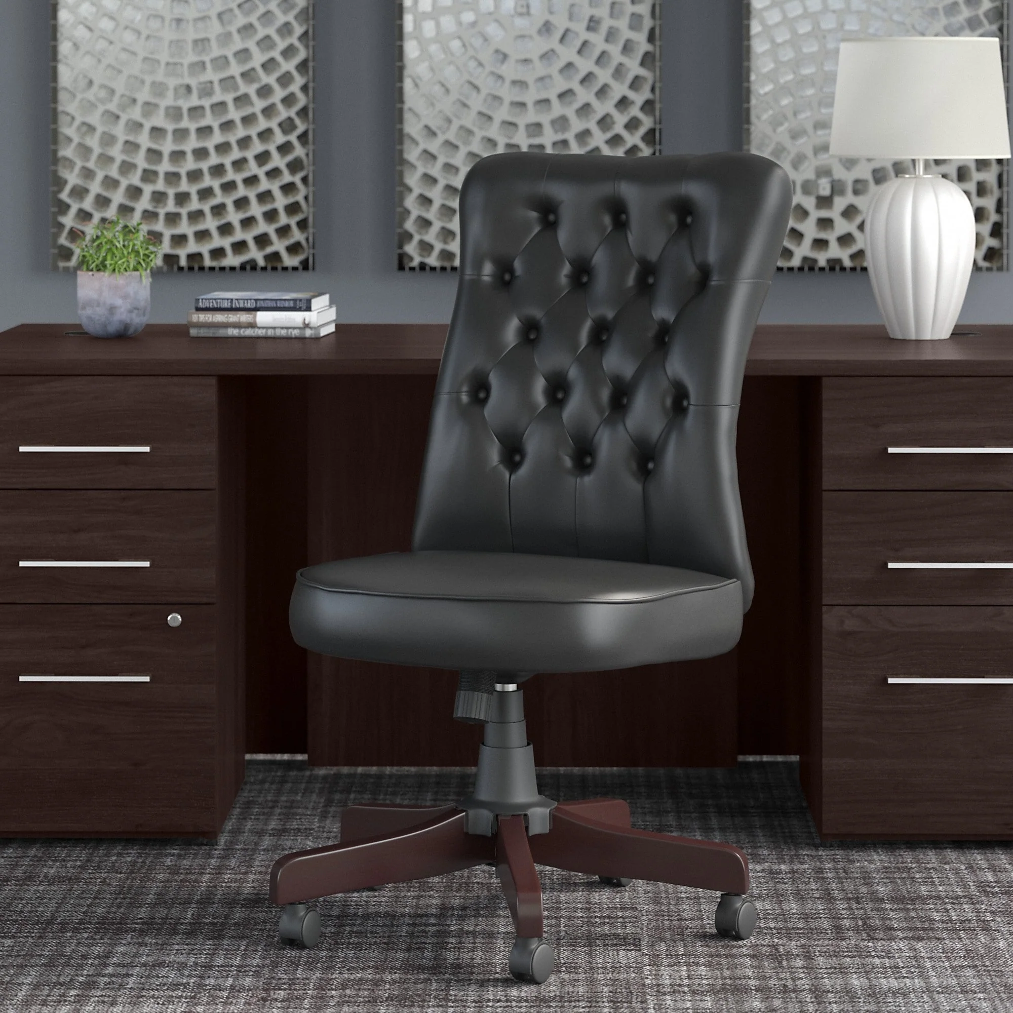 Key West High Back Tufted Office Chair by Bush Furniture