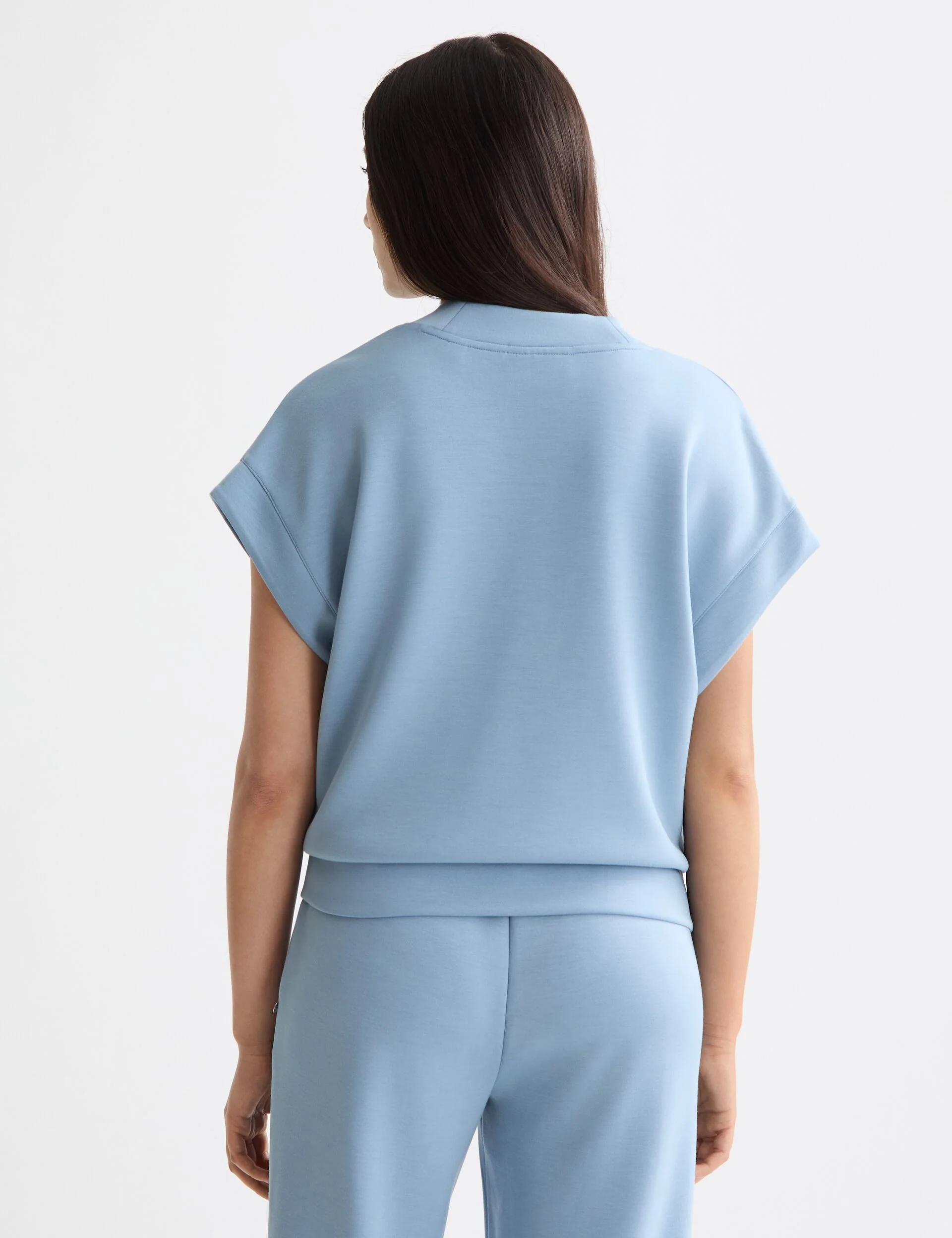 V-Neck Sleeveless Modal Sweatshirt