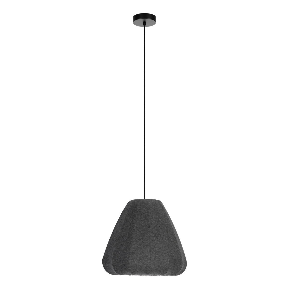 EGLO hanglamp Barlaston - e27 - ø 35 cm - zwart/grijs - uitwasbaar textiel