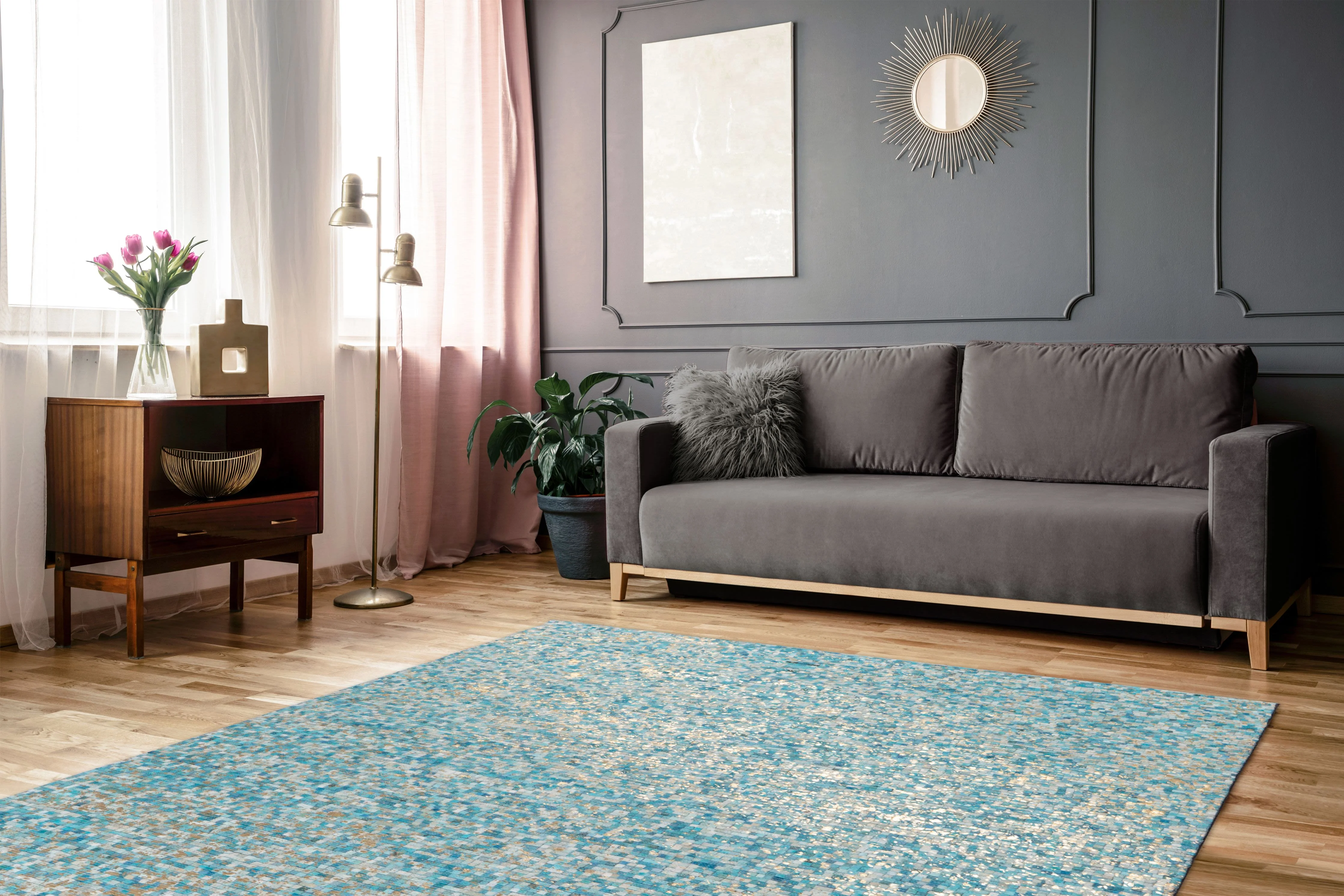 Vloerkleed Finish leer
