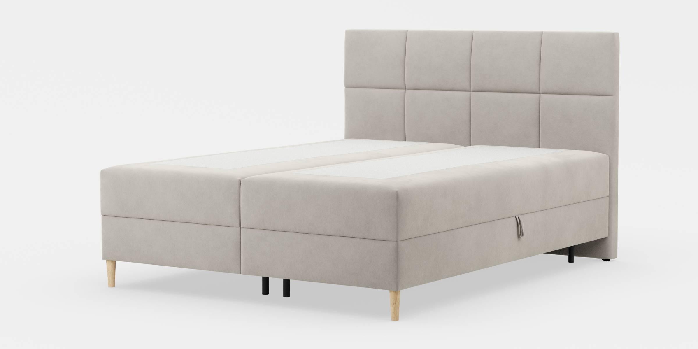 by fonQ Novae Boxspring met Opbergruimte 160 x 200 cm - Beige / Nature