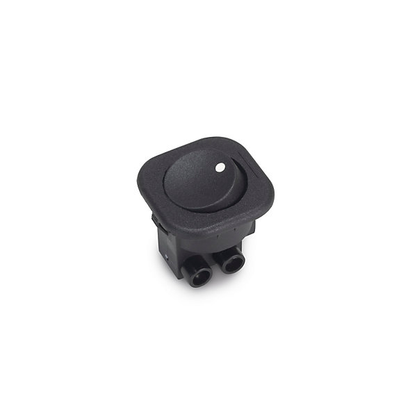 Emuca Lot de 10 interrupteurs à encastrer D21x21, Plastique, Noir
