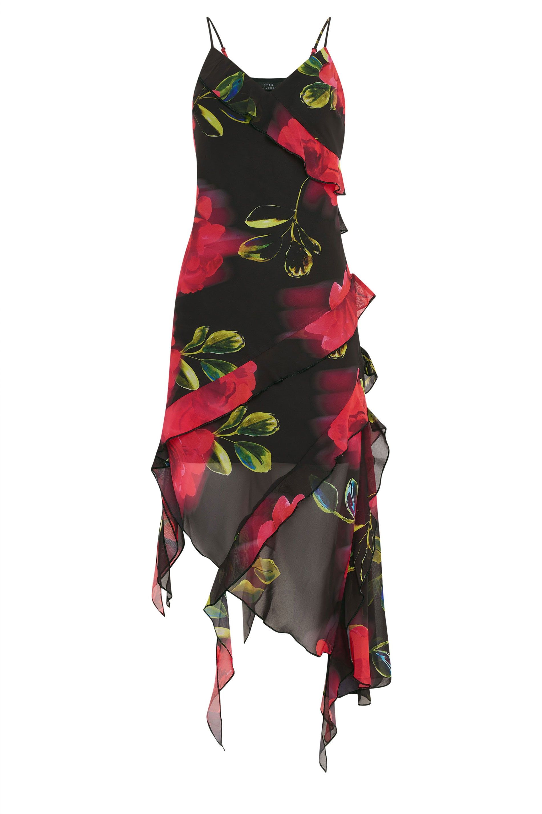 Star by Julien Macdonald Floral Ruffle Midi Dress