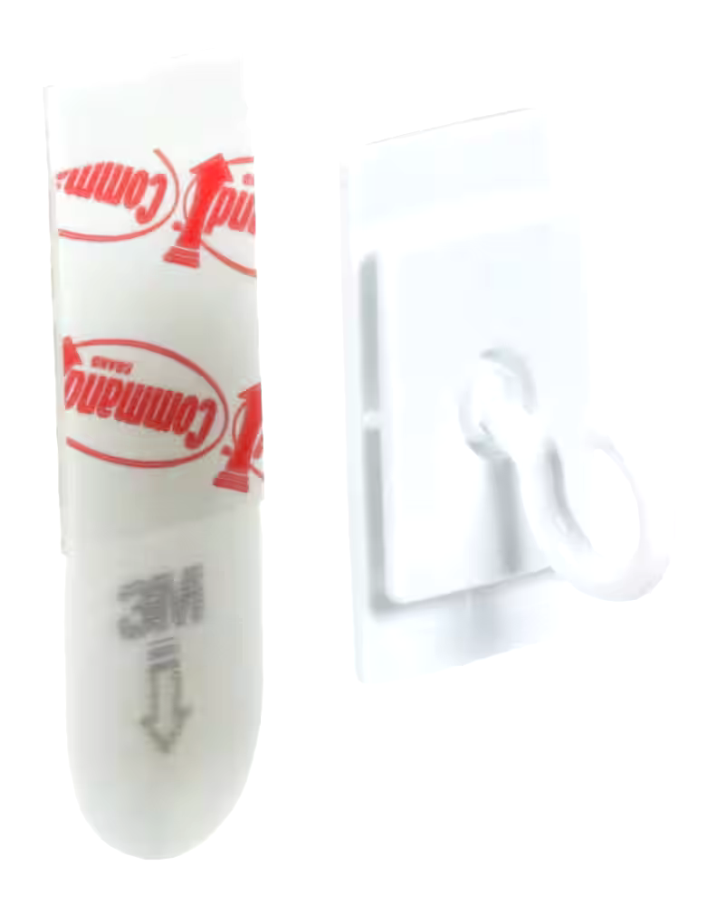 Command Ceiling Hanging Hooks with Adhesive Strips, White, 0.5-lbs, 3 Strips per Pack