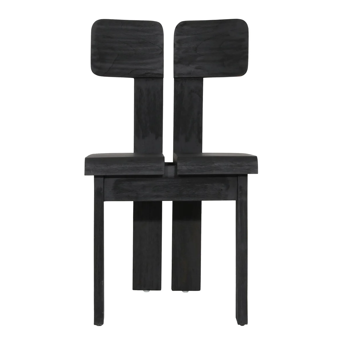 Theresa Teak Dining Chair, Black (Set of 2)
