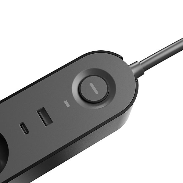 Multiprise 8 prises   2 USB Jacobsen 1.5 m noir