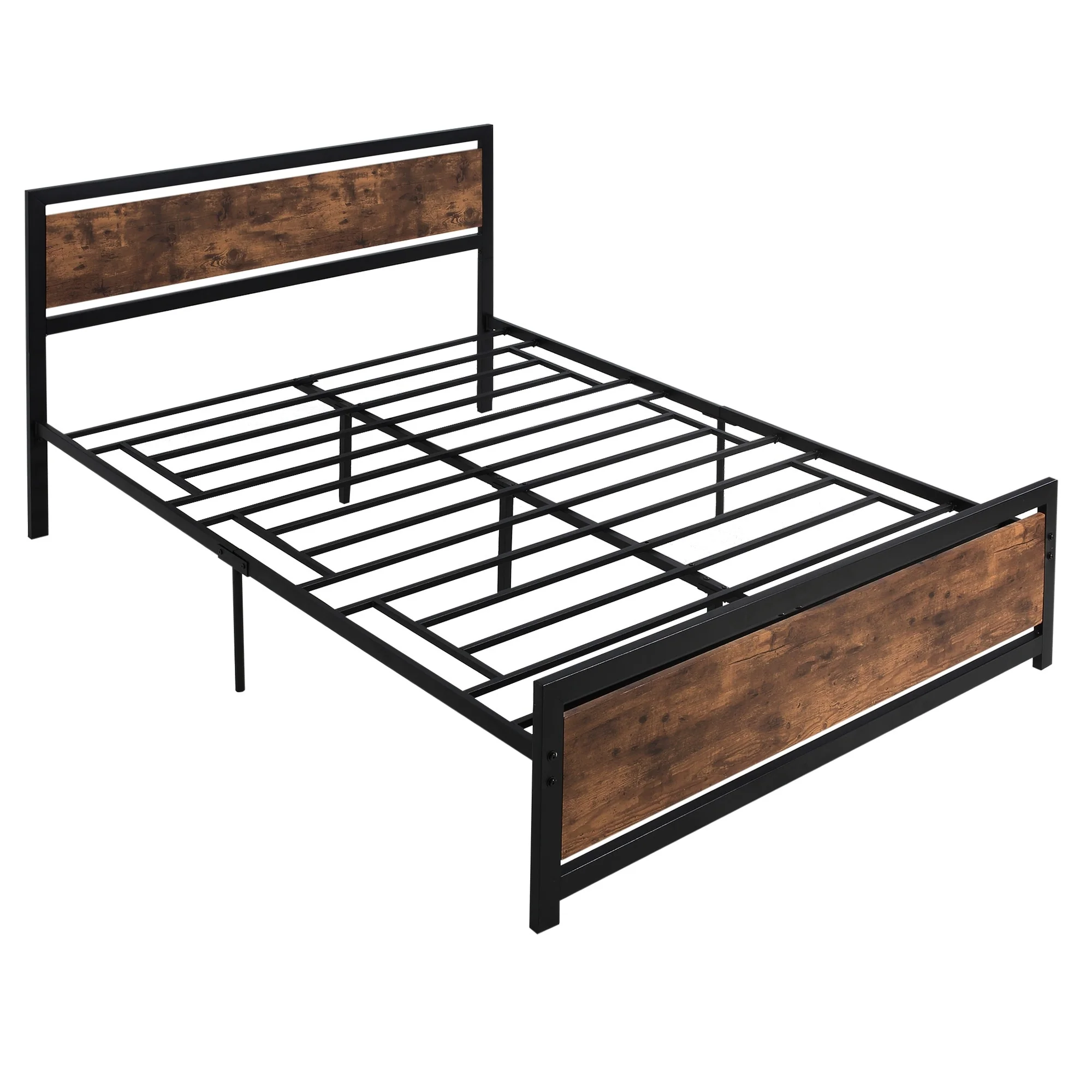 HOMCOM Queen Platform Bed Frame with Headboard & Footboard