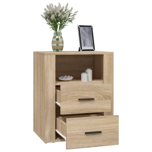 NNEVL Bedside Cabinet Sonoma Oak 50x36x60 cm Engineered Wood