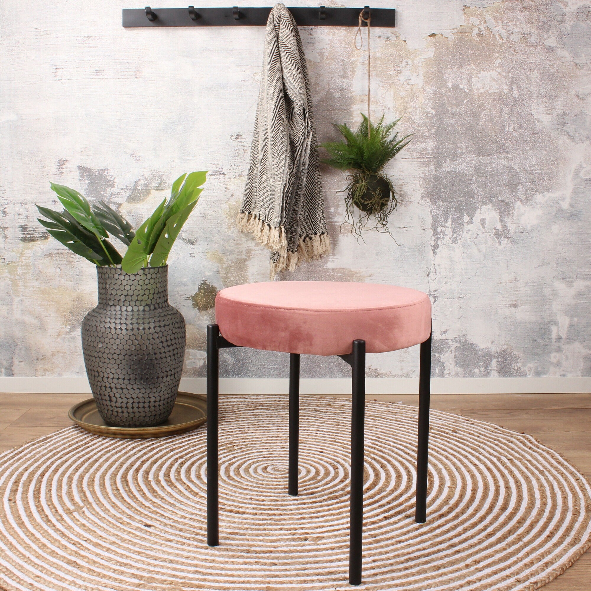 DS4U - Mika velvet kruk roze