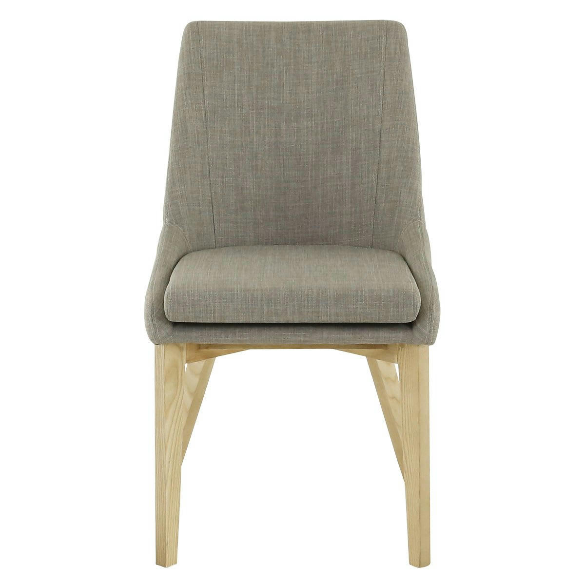 PISTILLE - Chaise de repas tissu gris clair