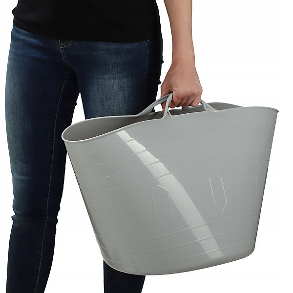 KADAX Panier Flexible Bac à Linge Universel, cuvette 42L, gris