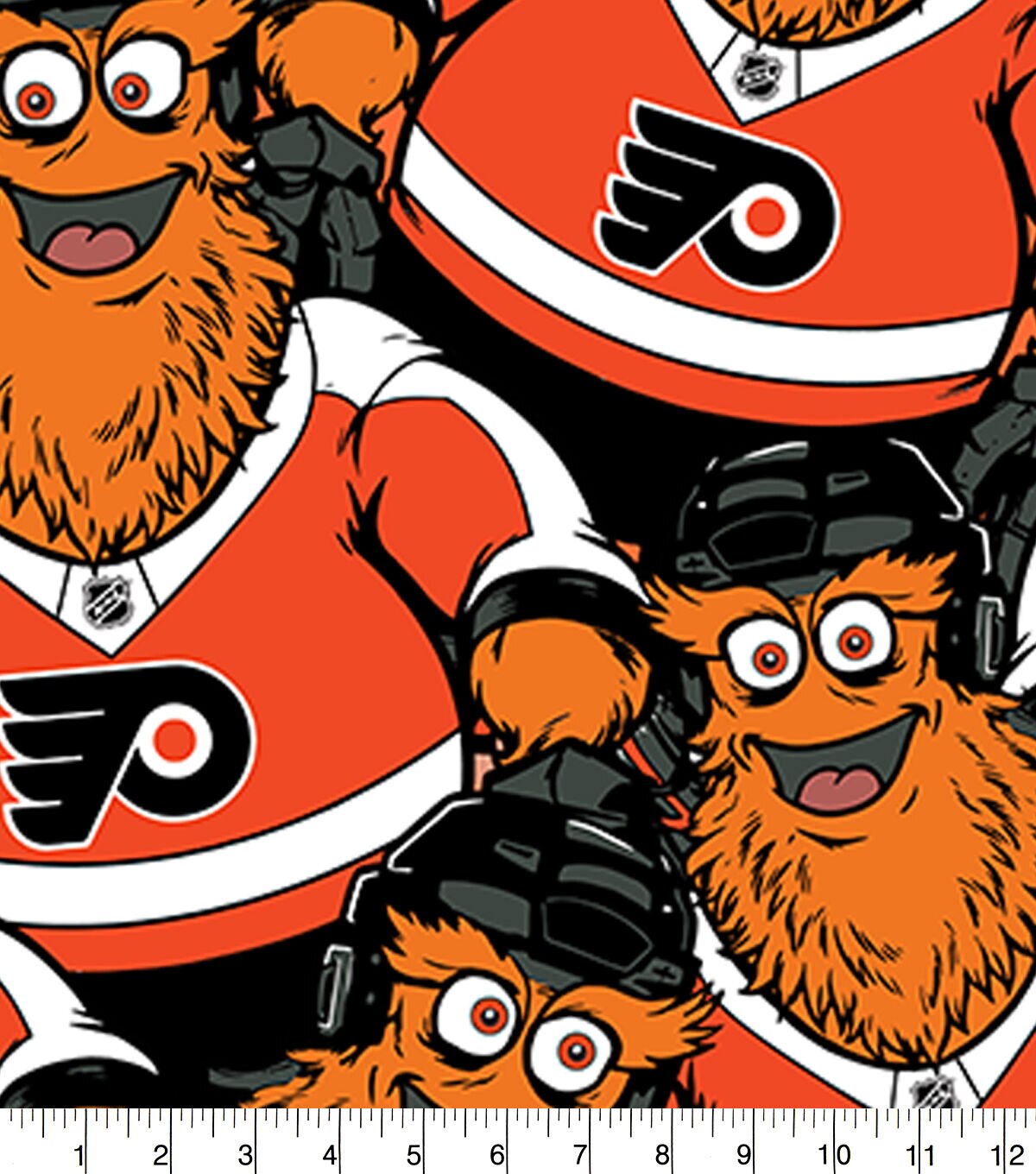 Philadelphia Flyers Fleece Fabric Packed Gritty