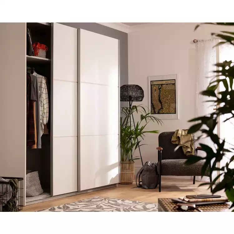 Habitat Holsted 180cm Sliding Wardrobe - Grey