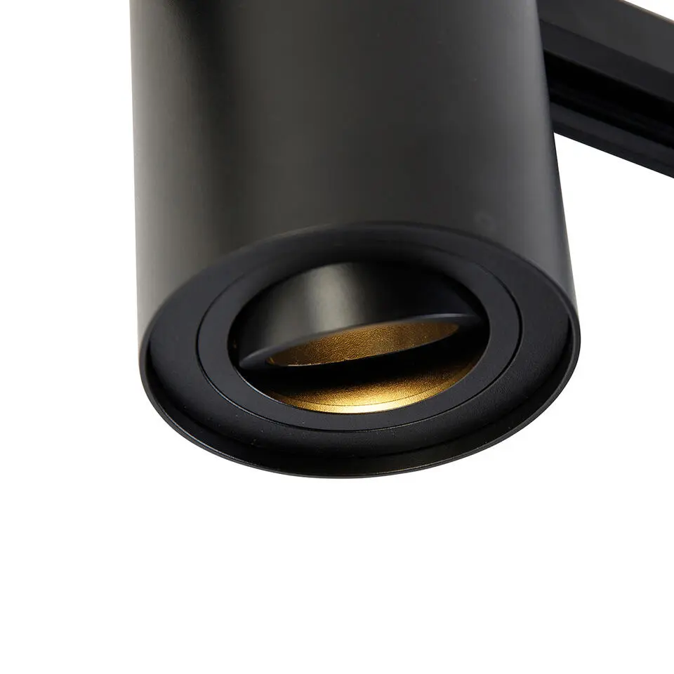 Qazqa railverlichting iconic rondoo up zwart gu10