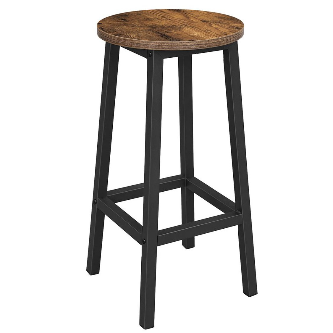 Taboret ciemny brąz barowy stołek do kuchni do jadalni 32x32x65 Begryf