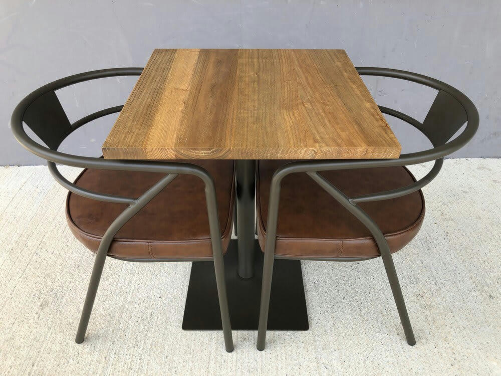 COFFEE - Ensemble repas acier/bois