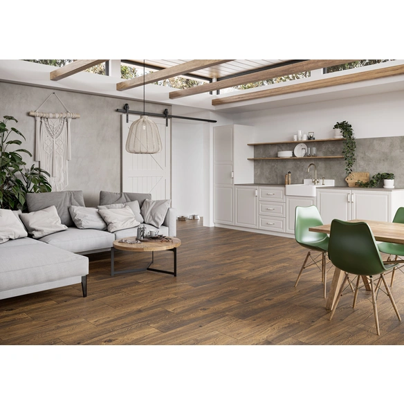 Bodenfliese »Wood concept«, rechteckig, 22,1 x 89 cm, braun, R 9