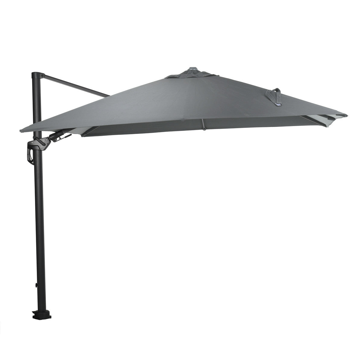 Garden Impressions zweefparasol Lumen LED donker grijs doek - 300x300 cm