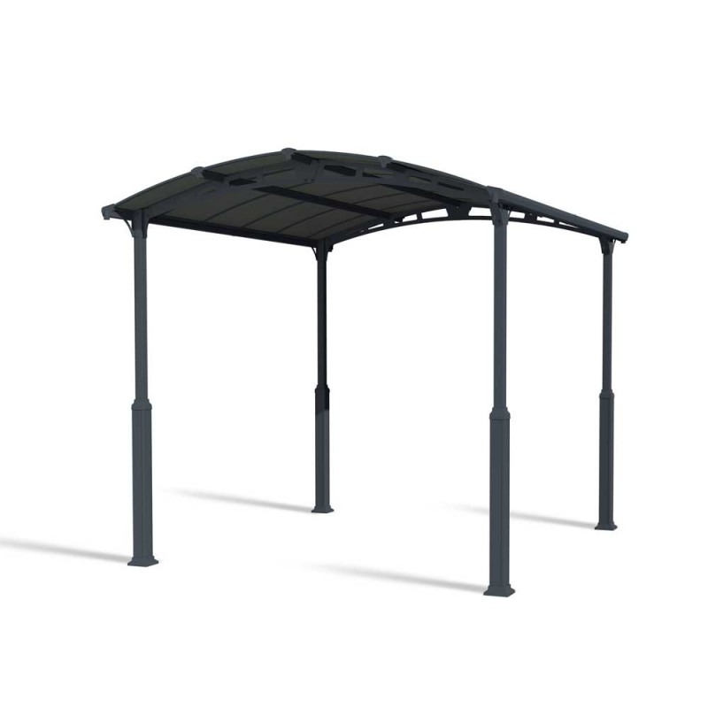 Carport en aluminium Alpine gris foncé 13,6 m²