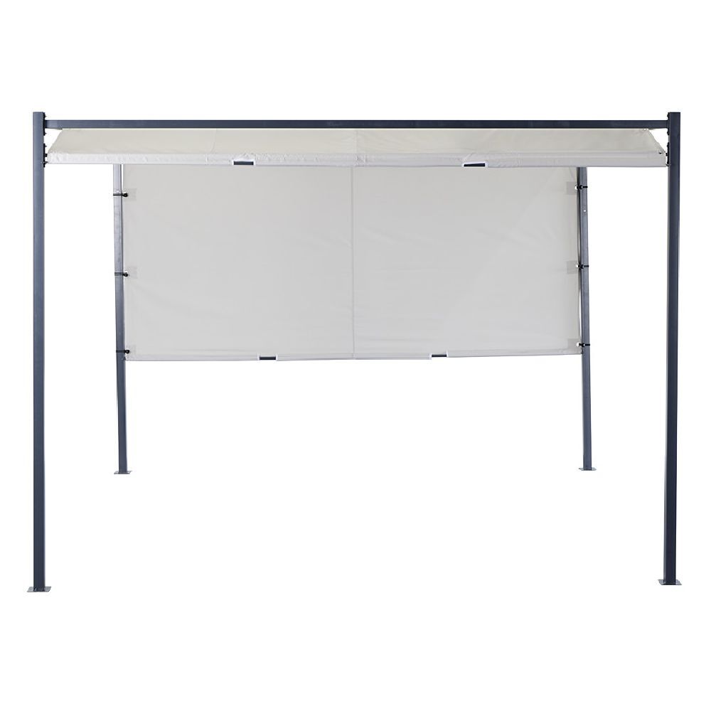 Tonnelle coulissante carrée Nazare gris UPF50  298x298xH220cm