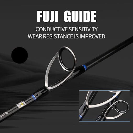 NNEOBA 1.8M 2-Section Fast Jigging Rod Carbon Fiber Saltwater Rod Black