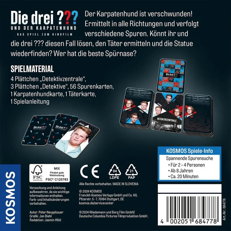 Kartenspiel 66-teilig Die drei ??? Kids
