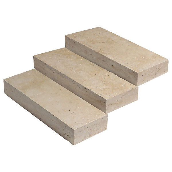 Marche-bloc Travertin Beige Nuancé 100x35x15 cm (à l'unité) - RO'MA NATURE