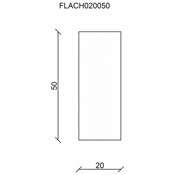 Flachleiste, Fichte- & Kieferholz natur, LxHxT: 200 x 5 x 2 cm