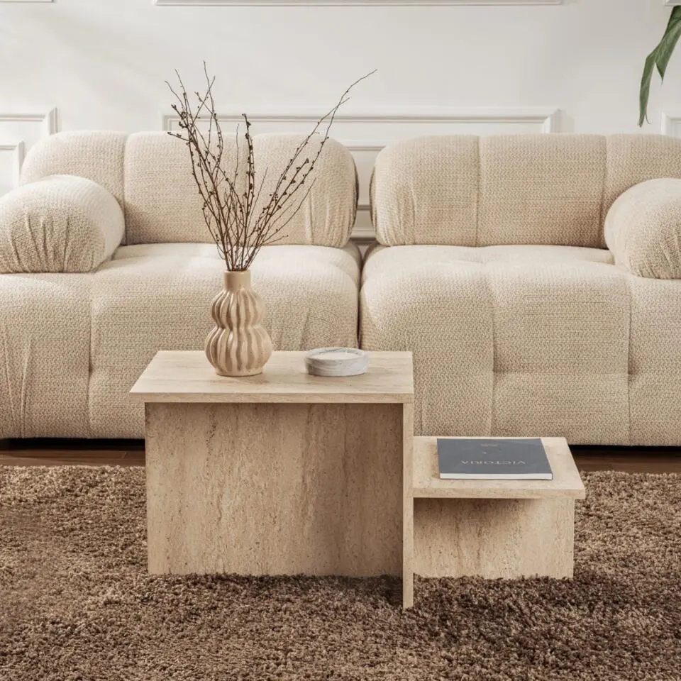 Calicosy - HARMONY Salontafel - Grijs - 40x77x40 cm