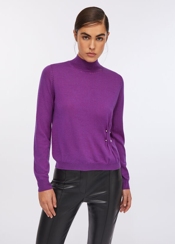 Maglia in lana con perle