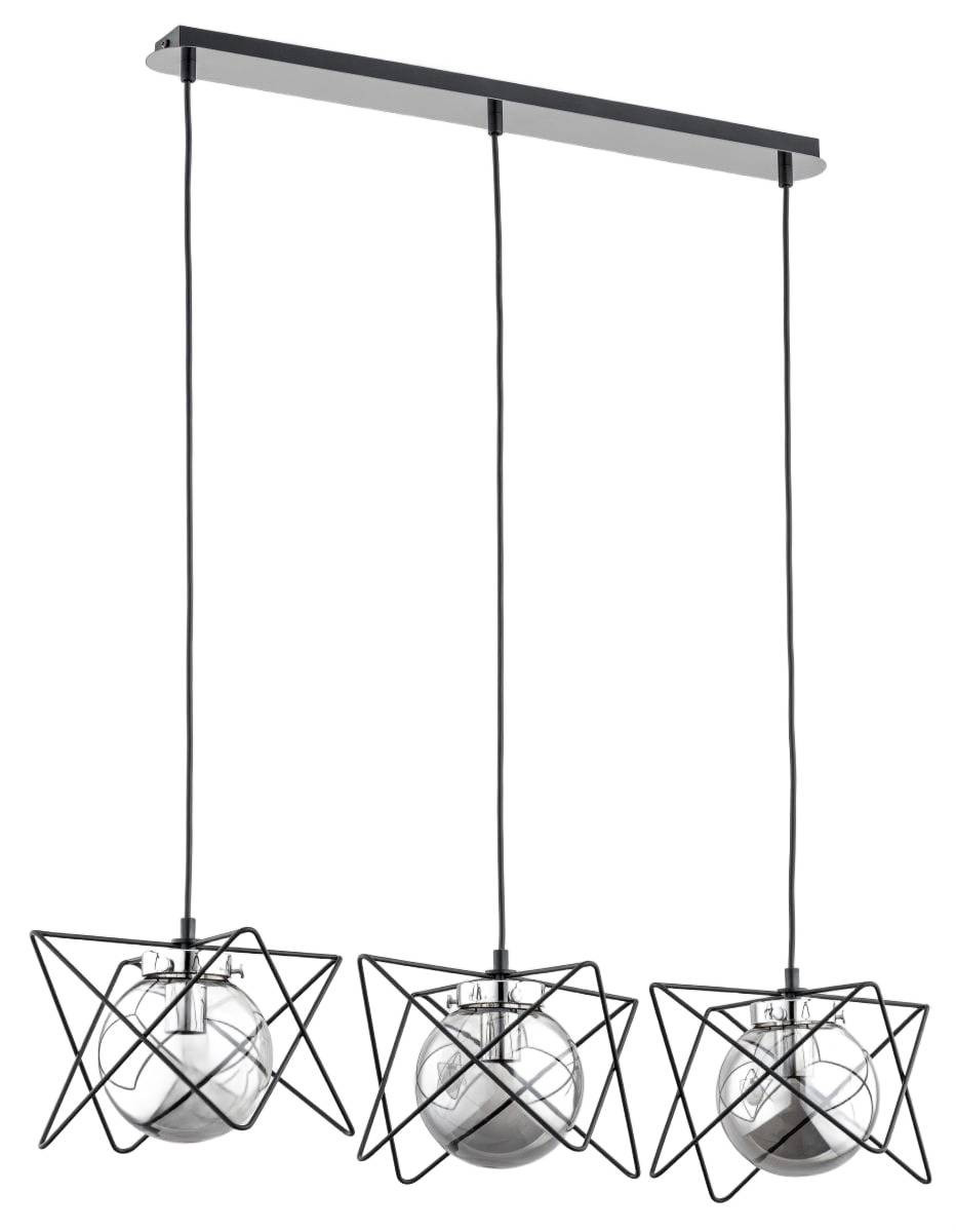 Lampa wisząca czarna-chromowana Sagito 3xE14x40W wym: 90x85x20 cm Alfa