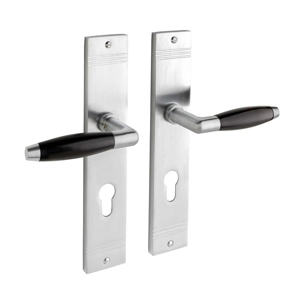 MooideurBeslag deurklink Retro - cilindergat 72mm - mat nikkel
