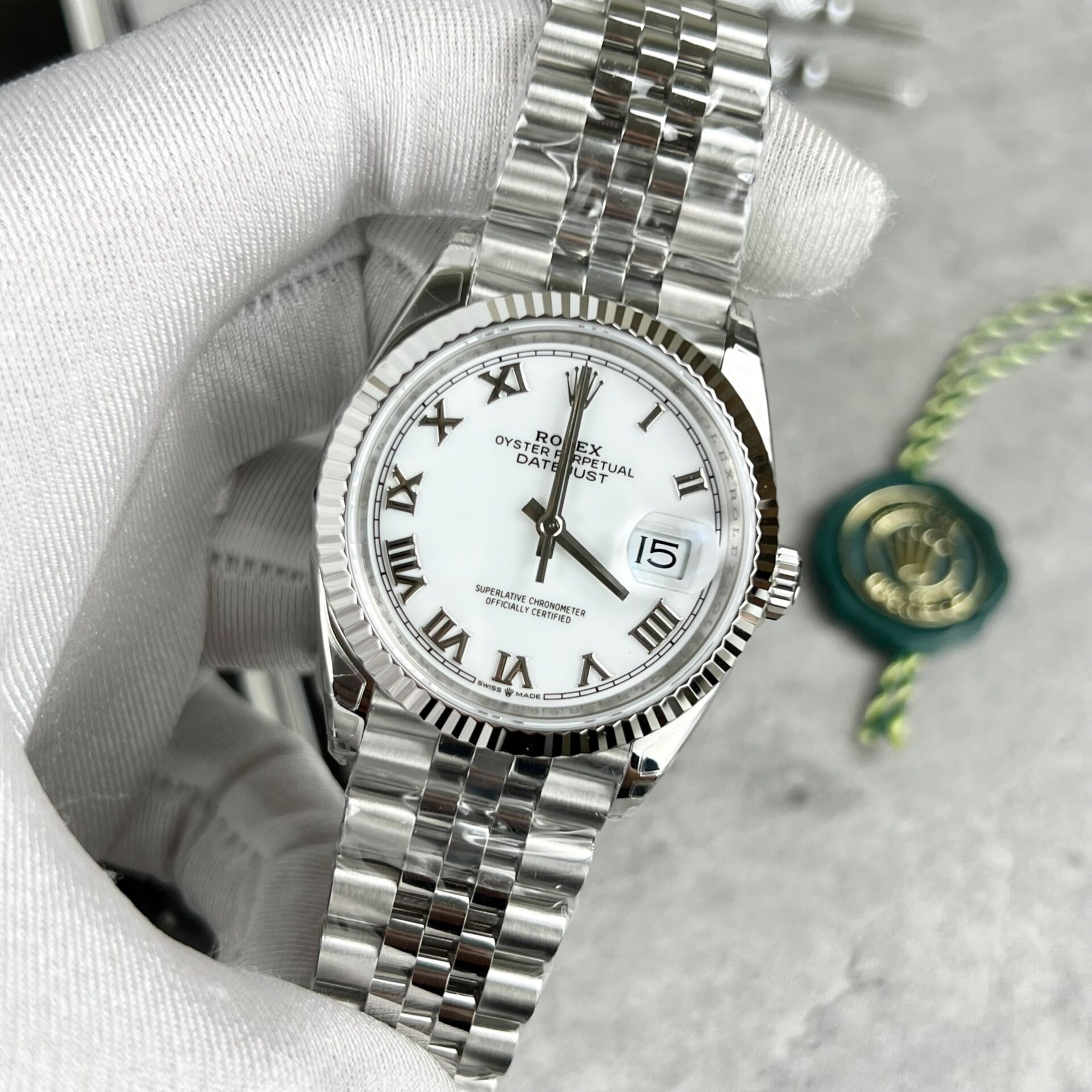 Rolex Datejust 126234 904L Steel White Dial 36mm Jub Super Clone