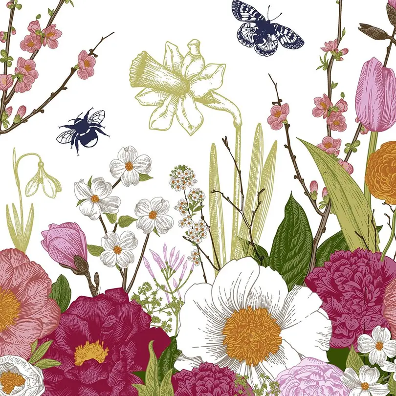 Serviette 20er-Set Spring Moment